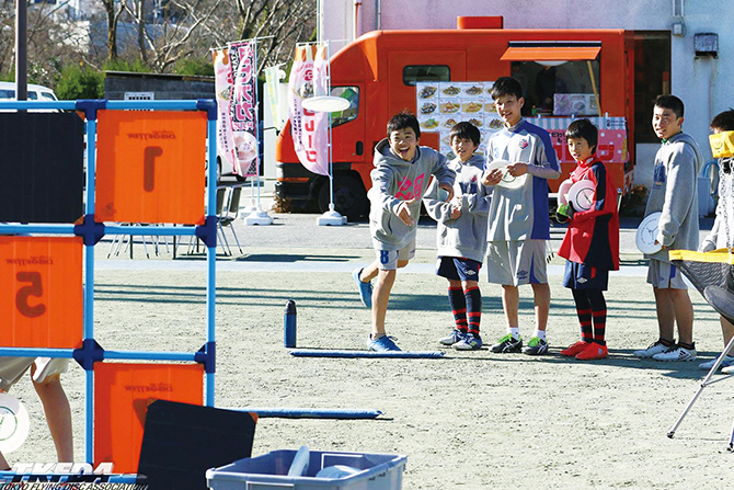 フライングディスク体験